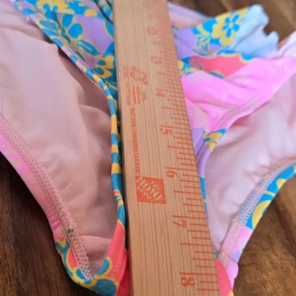 Time and Tru Women's Side Tie Bikini Bottom Multicolor Size M (8-10) NWT